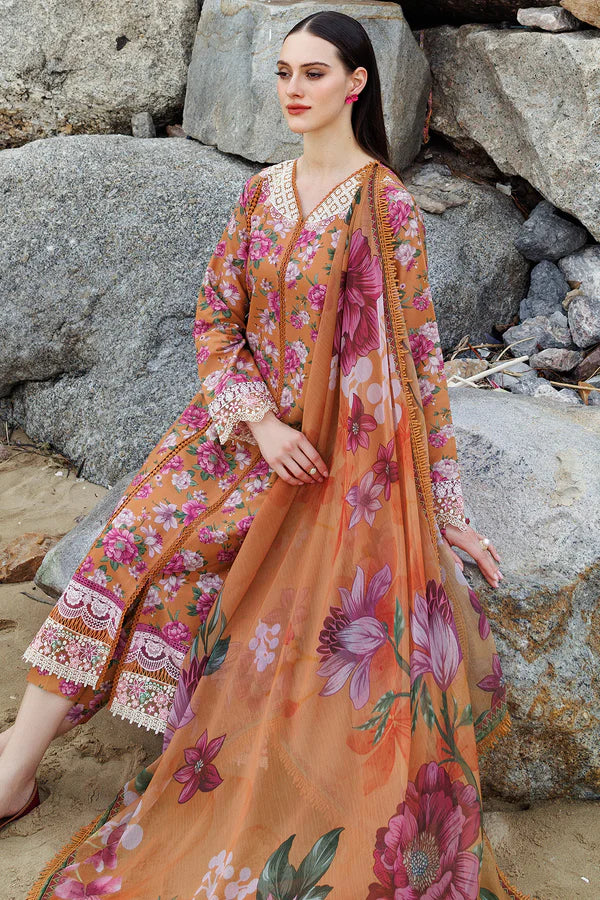 Aurea By Farasha Summer Lawn'25 CORAL HAZE