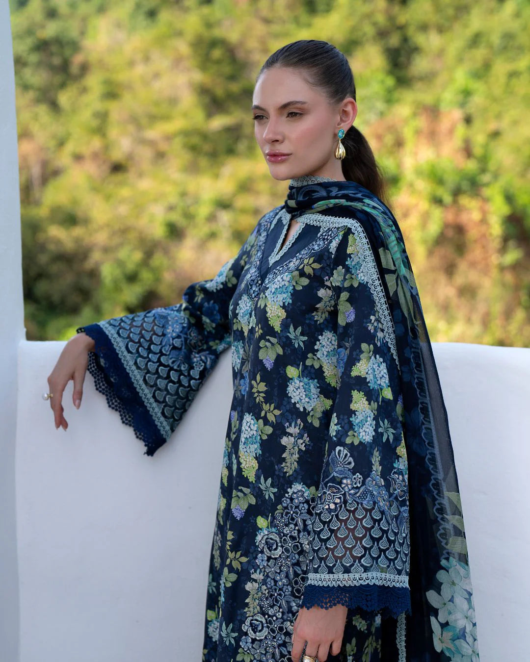 Afsana By Nofha Lawn`25 SAPPHIRE