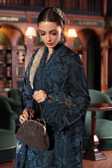 3 Piece Unstitched Embroidered Velvet Suit ( WL-1310 )