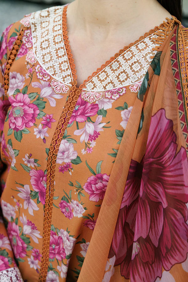 Aurea By Farasha Summer Lawn'25 CORAL HAZE