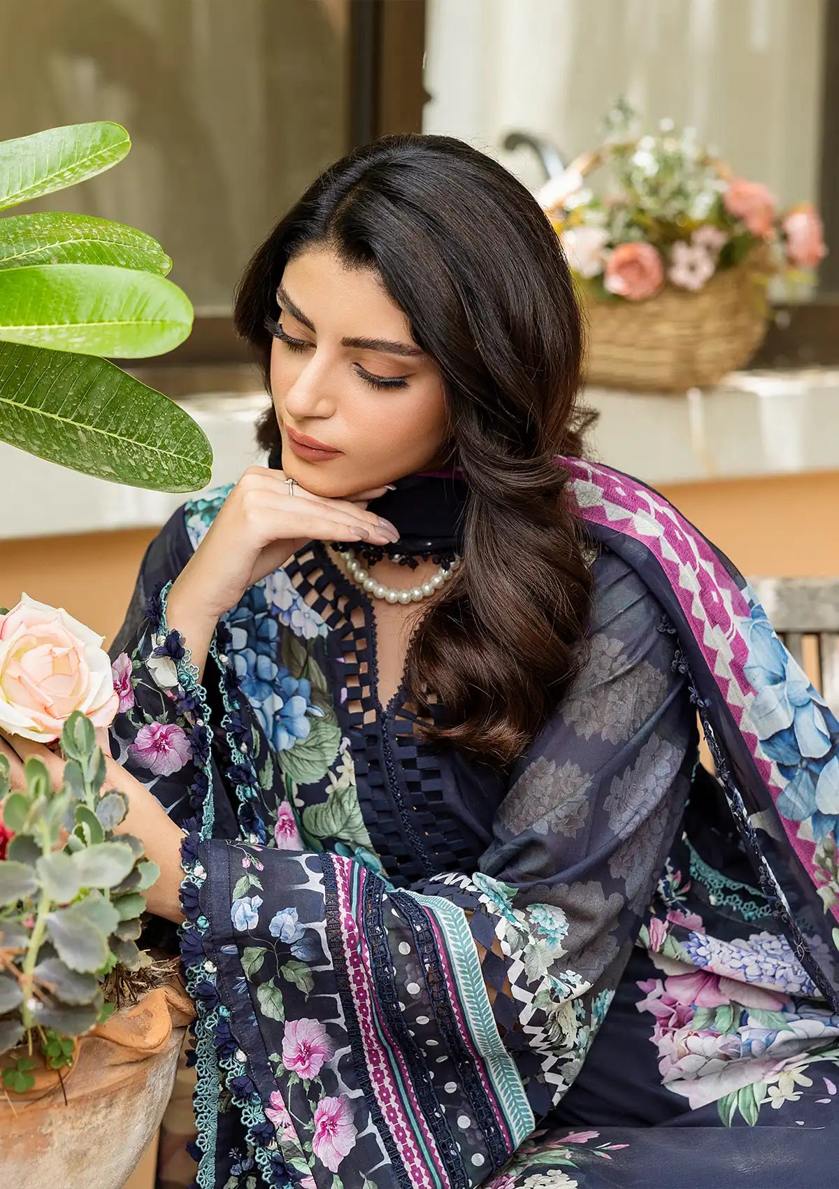 Elaf Prints Lawn'25 EPS-4B TWILIGHT GARDEN