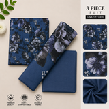 3pc digital printed lawn D-08