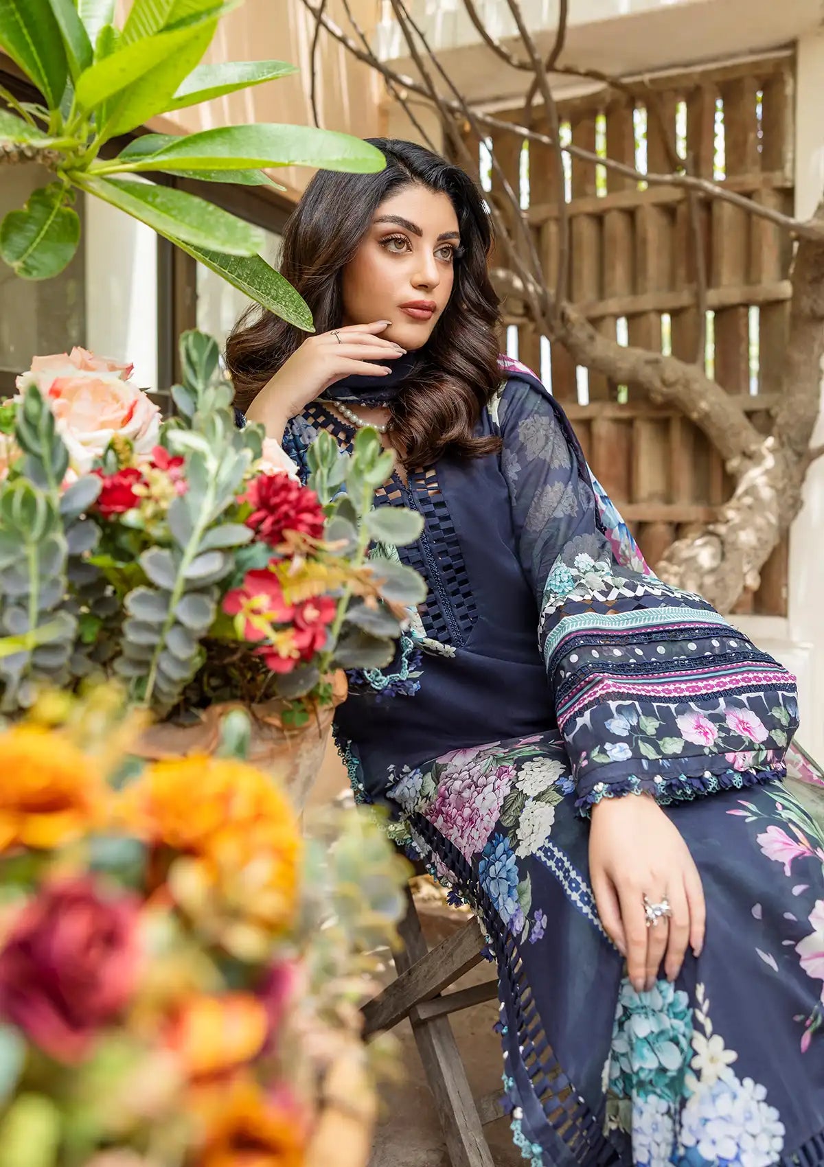 Elaf Prints Lawn'25 EPS-4B TWILIGHT GARDEN