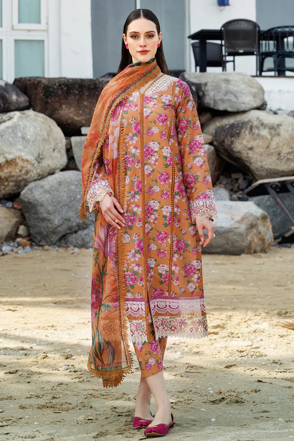 Aurea By Farasha Summer Lawn'25 CORAL HAZE