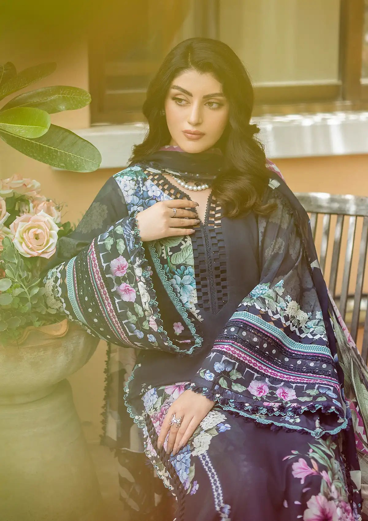 Elaf Prints Lawn'25 EPS-4B TWILIGHT GARDEN