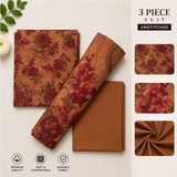 3pc digital printed lawn D-09