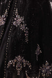 Embroidered organza Suit | BD-3004-Black