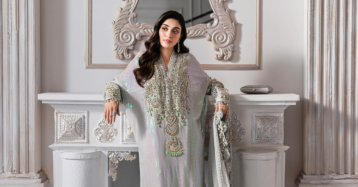 Maria.B Embroidered Chiffon Saree | BD-3005