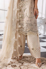 Maria.B Embroidered Chiffon Saree | BD-3007