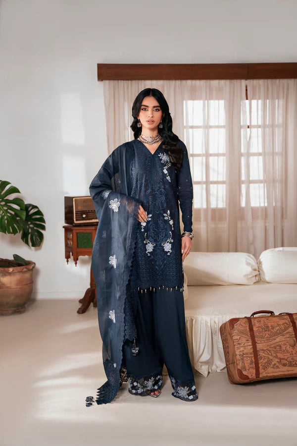 Chickankari By Naqsh (Blue Contour - 00198)