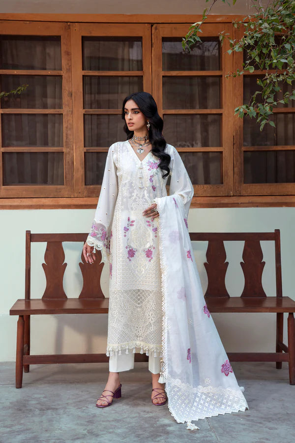 Chickankari By Naqsh (White Gem - 00205)