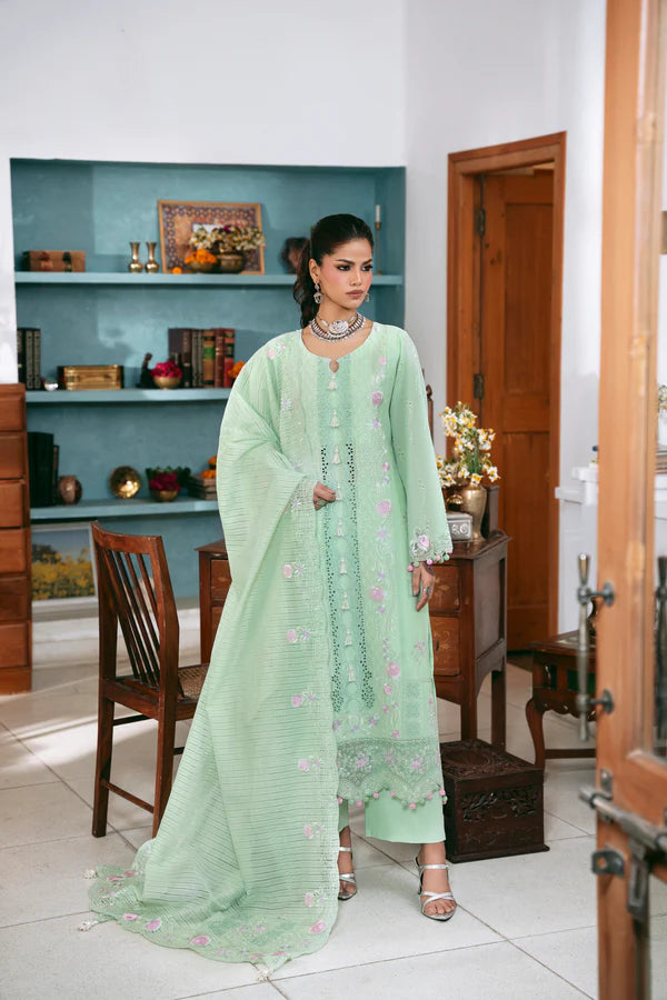 Chickankari By Naqsh (Green Lily - 00200)