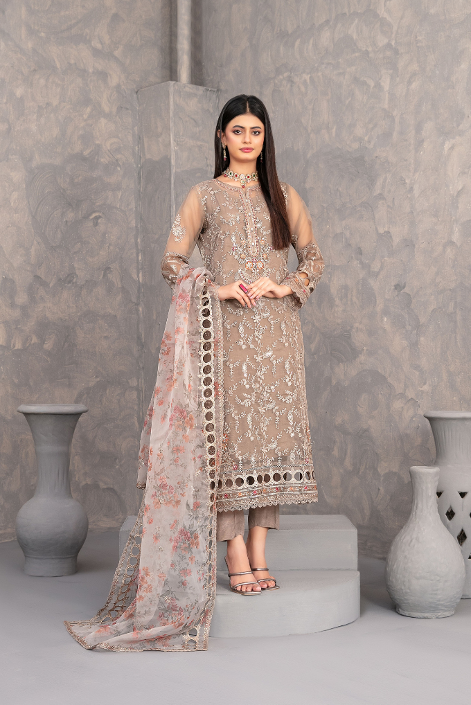 Dilkash Embroidered Fancy Organza Vol-01 D-4271