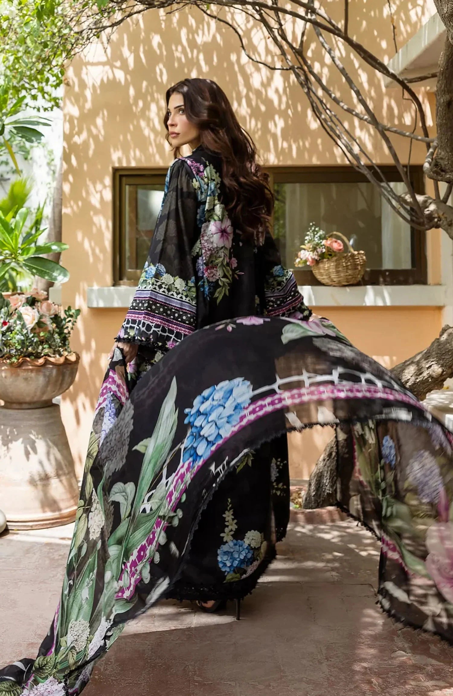 Elaf Prints Lawn'25 EPS-4A MIDNIGHT BLOOM