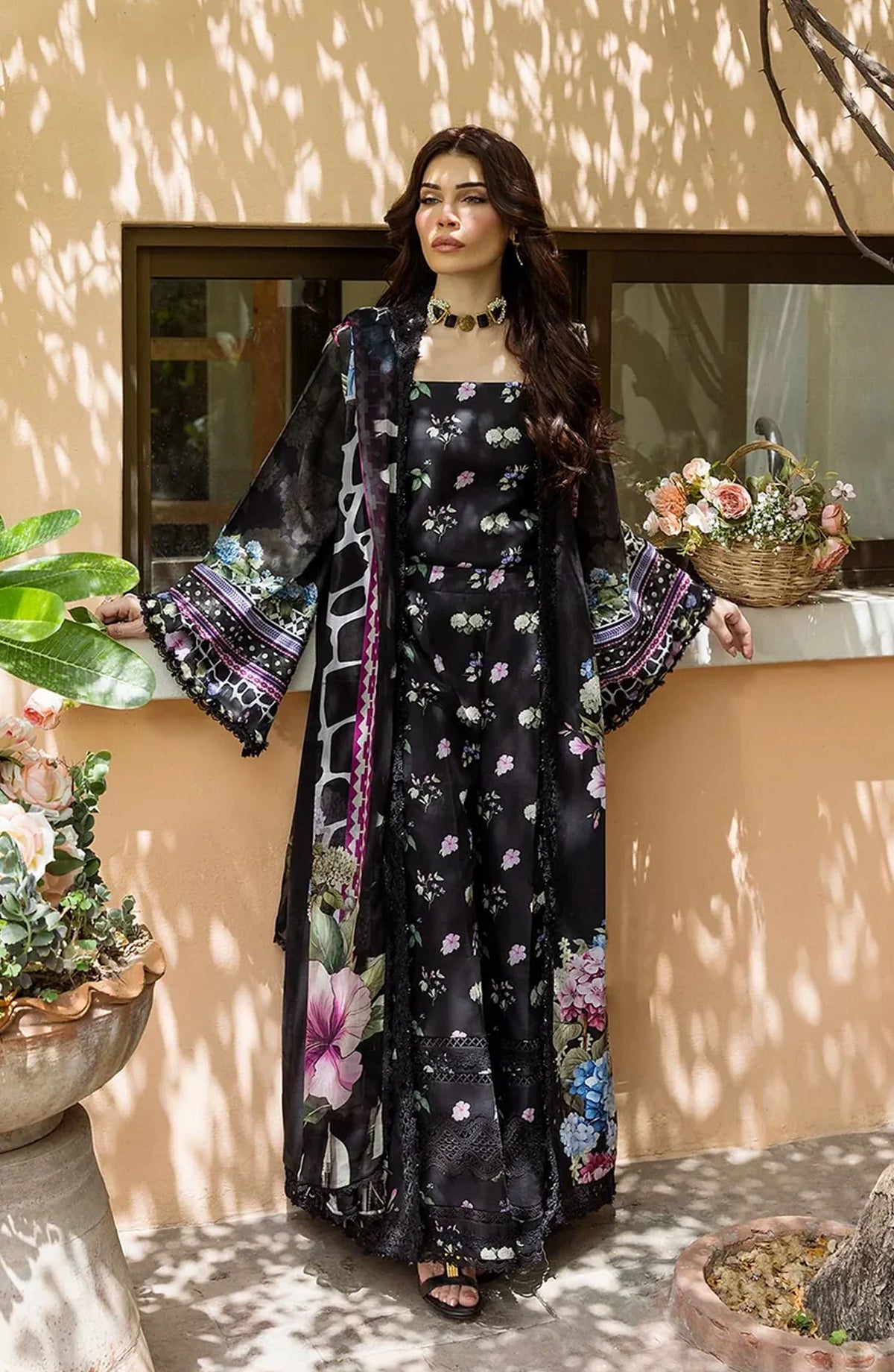 Elaf Prints Lawn'25 EPS-4A MIDNIGHT BLOOM