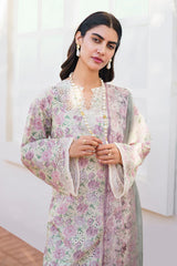 Embroidered Printed Lawn By Baroque`25 UF-638