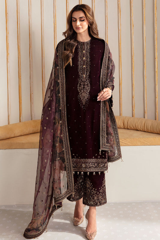 JAZMIN EMBROIDERED VELVET FORMAL (VF-2012)