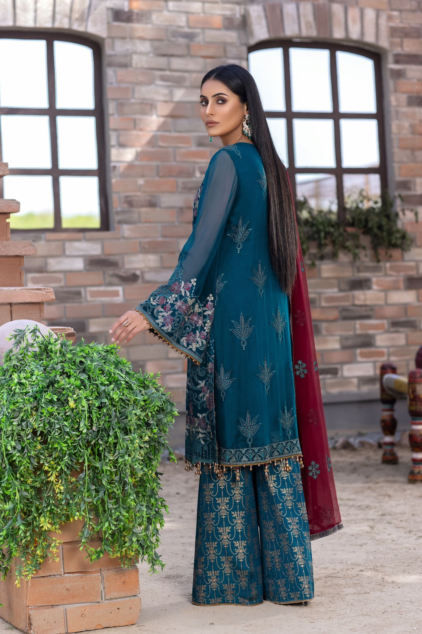 Kuch Khas By Flossie Chiffon Vol-11 (Crystal Teal)