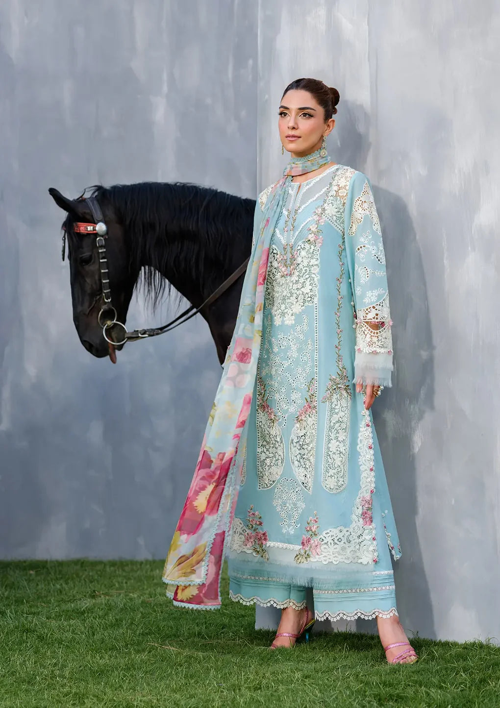 Luxury Lawn Vol-02 By Elaf`25 ELH-5B ELYA