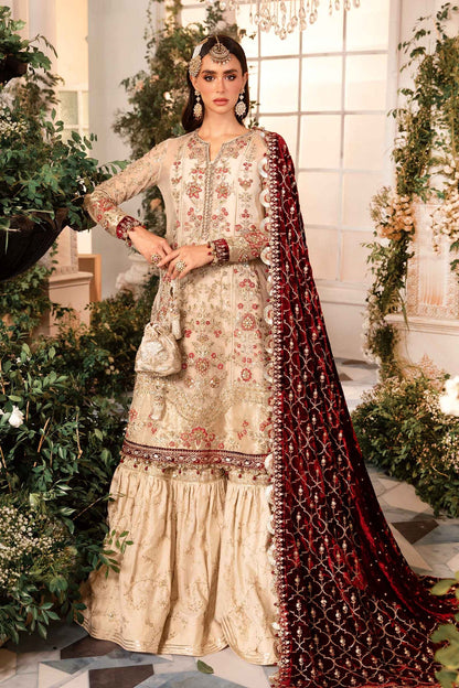 Maria B. 3 Piece Unstitched Embroidered Organza Suit | BD-2905