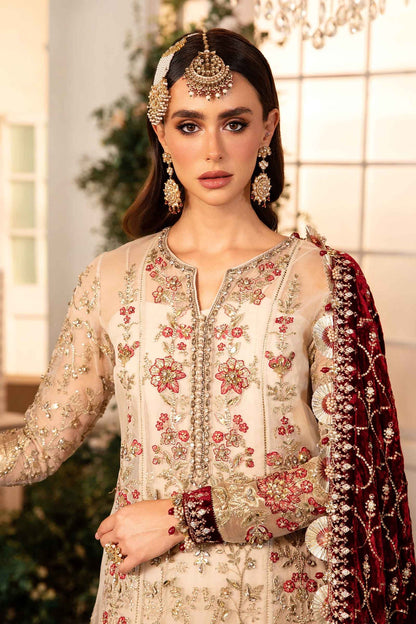 Maria B. 3 Piece Unstitched Embroidered Organza Suit | BD-2905