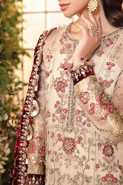 Maria B. 3 Piece Unstitched Embroidered Organza Suit | BD-2905