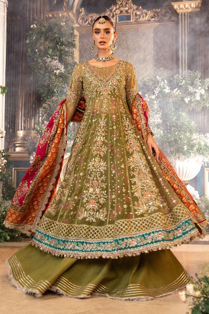 Maria B. 3 Piece Unstitched Embroidered Organza Suit | BD-2906