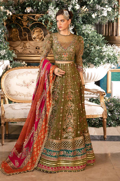 Maria B. 3 Piece Unstitched Embroidered Organza Suit | BD-2906