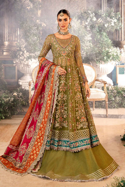 Maria B. 3 Piece Unstitched Embroidered Organza Suit | BD-2906