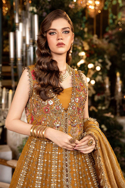 Maria B. 3 Piece Unstitched Embroidered Organza Suit | BD-2907