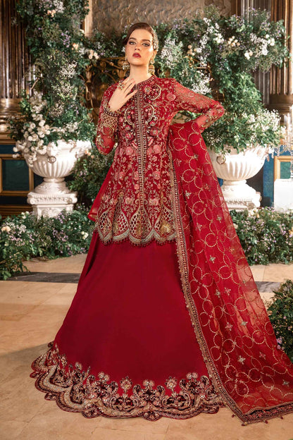 Maria B. 3 Piece Unstitched Embroidered Organza Suit | BD-2908