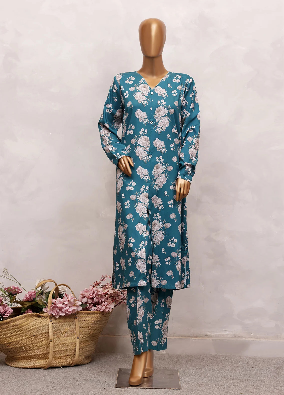 Mia By HZ Textiles Printed Linen Co-Ords ( D-LAP-17 PERSIAN GOLD)