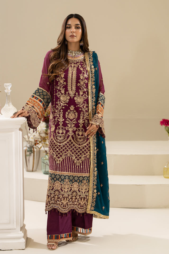 Nisha By Imrozia Serene Eid Chiffon Luxury Edit (M-84 ZEHAK)
