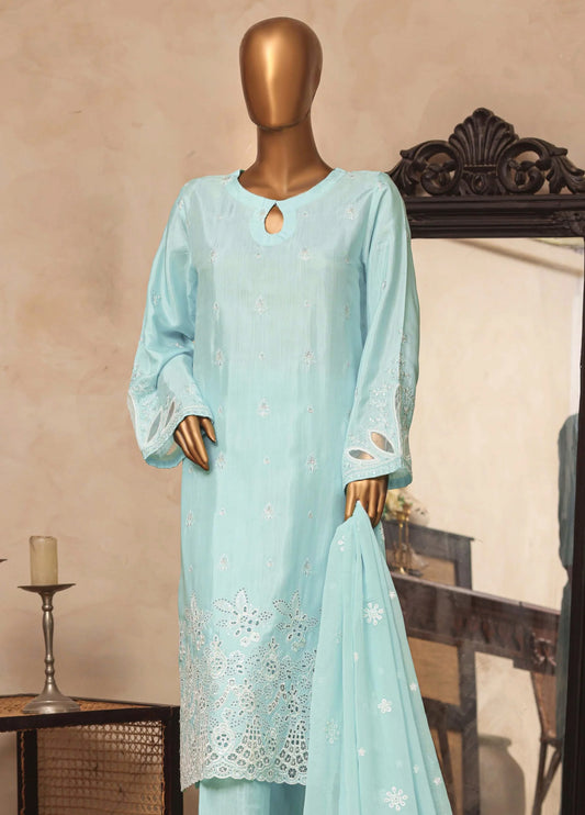 Majestic Emb Silk By HZ Textiles ( RDE-3P-002 Ocean Mint)