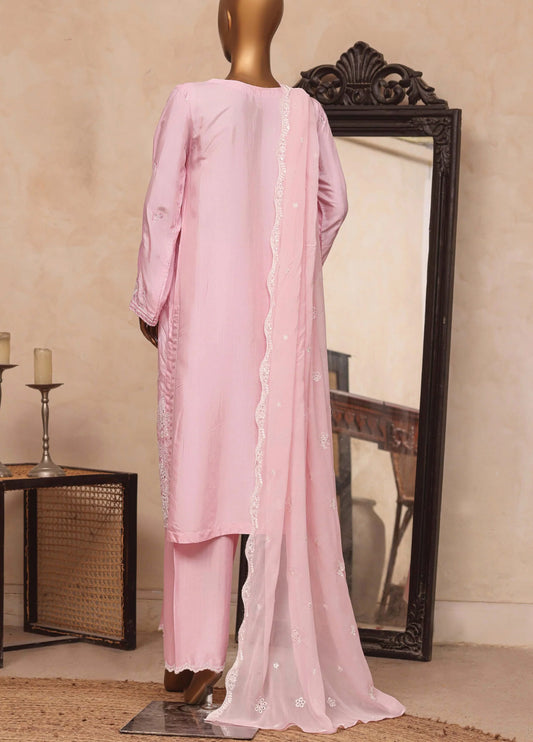 Majestic Emb Silk By HZ Textiles (  RDE-3P-003 Blush Rose)