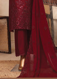 Majestic Emb Silk By HZ Textiles ( RDE-3P-004 Dark Cherry)