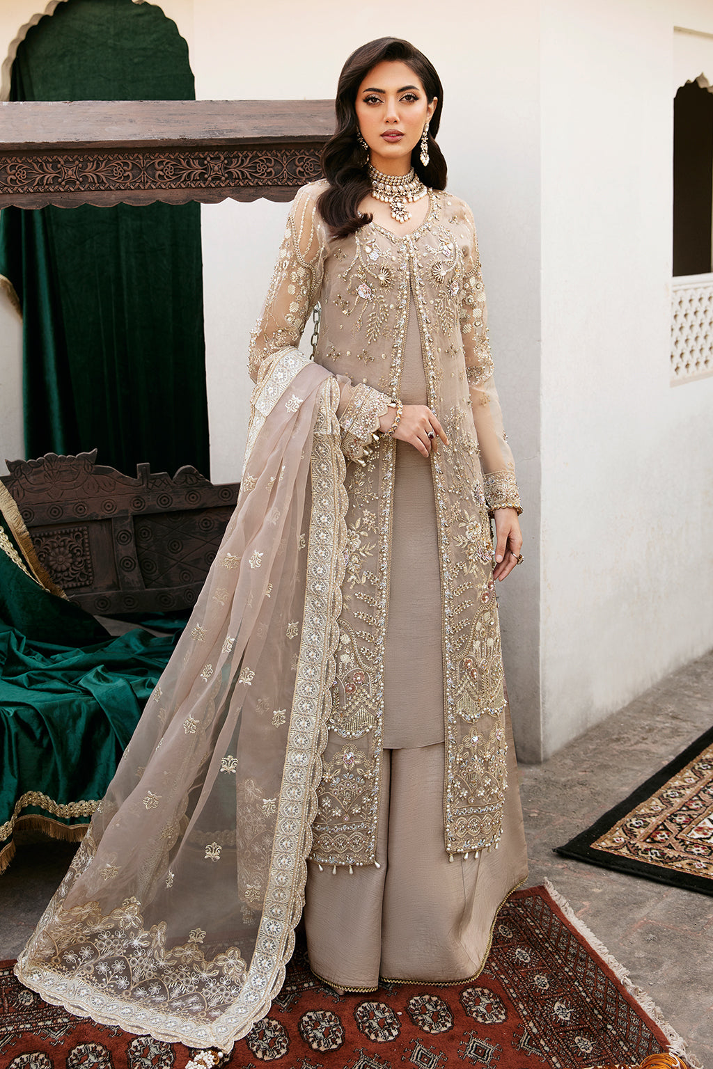 Ramsha New Wedding Collection in Beige Colour 2024