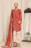 Linen Prints By Sadabahar (D-03 Red)