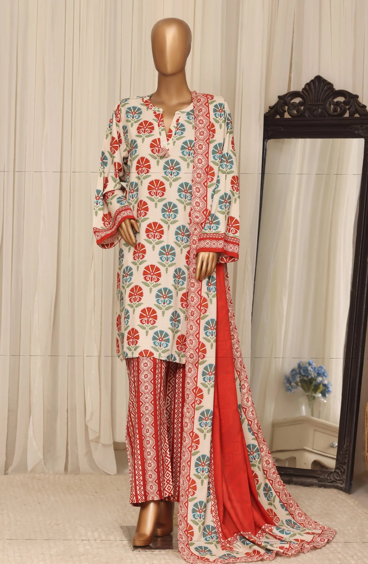Linen Prints By Sadabahar ( D-05 Multi)