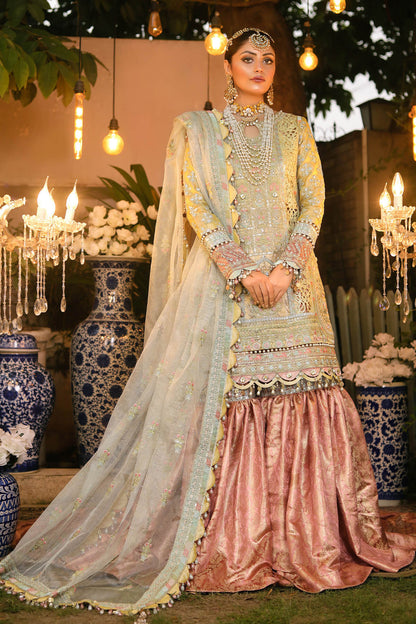 Wajadan By Raeesa Premium WD-4 (Lemon Chiffon)