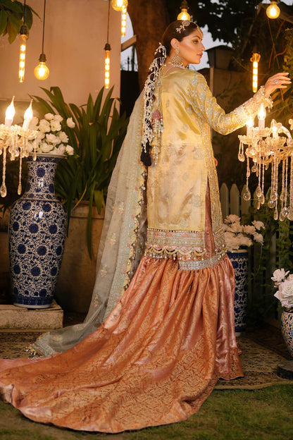 Wajadan By Raeesa Premium WD-4 (Lemon Chiffon)