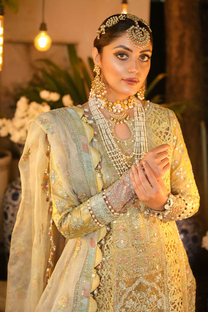 Wajadan By Raeesa Premium WD-4 (Lemon Chiffon)