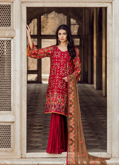 Luxury Chiffon Collection by Iznik (Crimson 04)