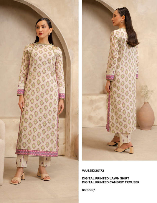 Zellbury Un-Stitched Lawn Collection '25 Wus25X20172