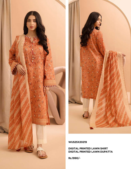 Zellbury Un-Stitched Lawn Collection '25 Wus25X20219