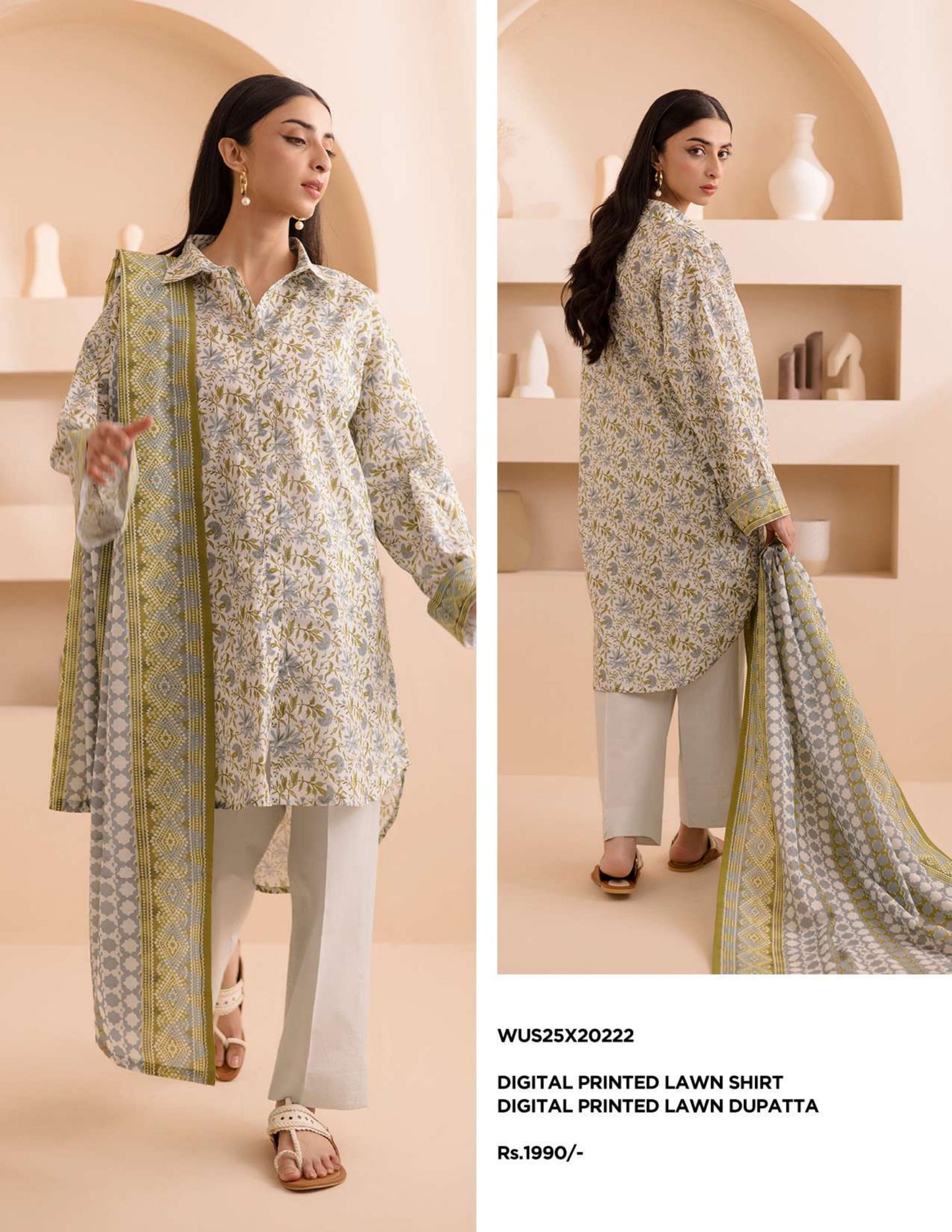 Zellbury Un-Stitched Lawn Collection '25 Wus25X20222