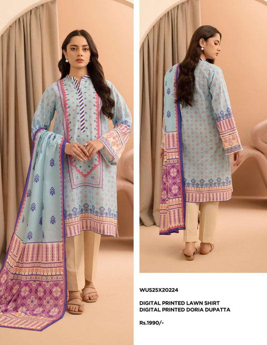 Zellbury Un-Stitched Lawn Collection '25 Wus25X20224