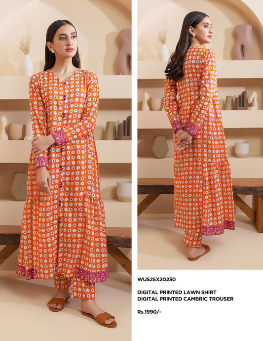 Zellbury Un-Stitched Lawn Collection '25 Wus25X20230