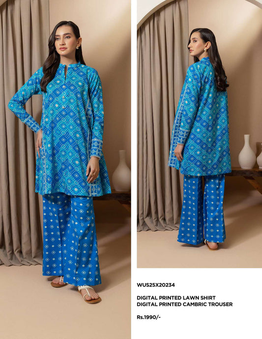 Zellbury Un-Stitched Lawn Collection '25 Wus25X20234