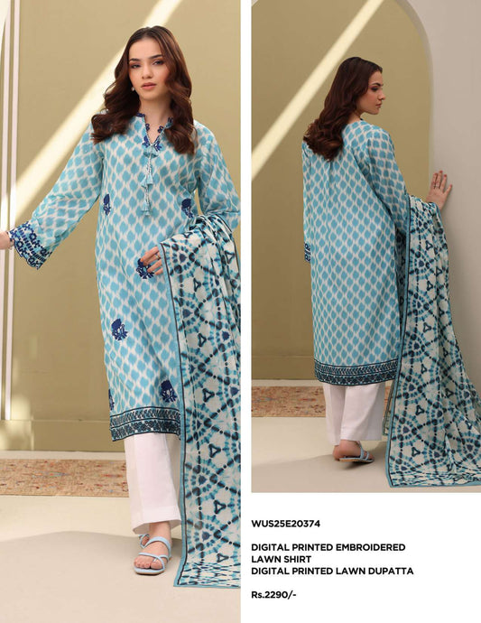 Zellbury Un-Stitched Lawn Collection '25 Wus25X20374